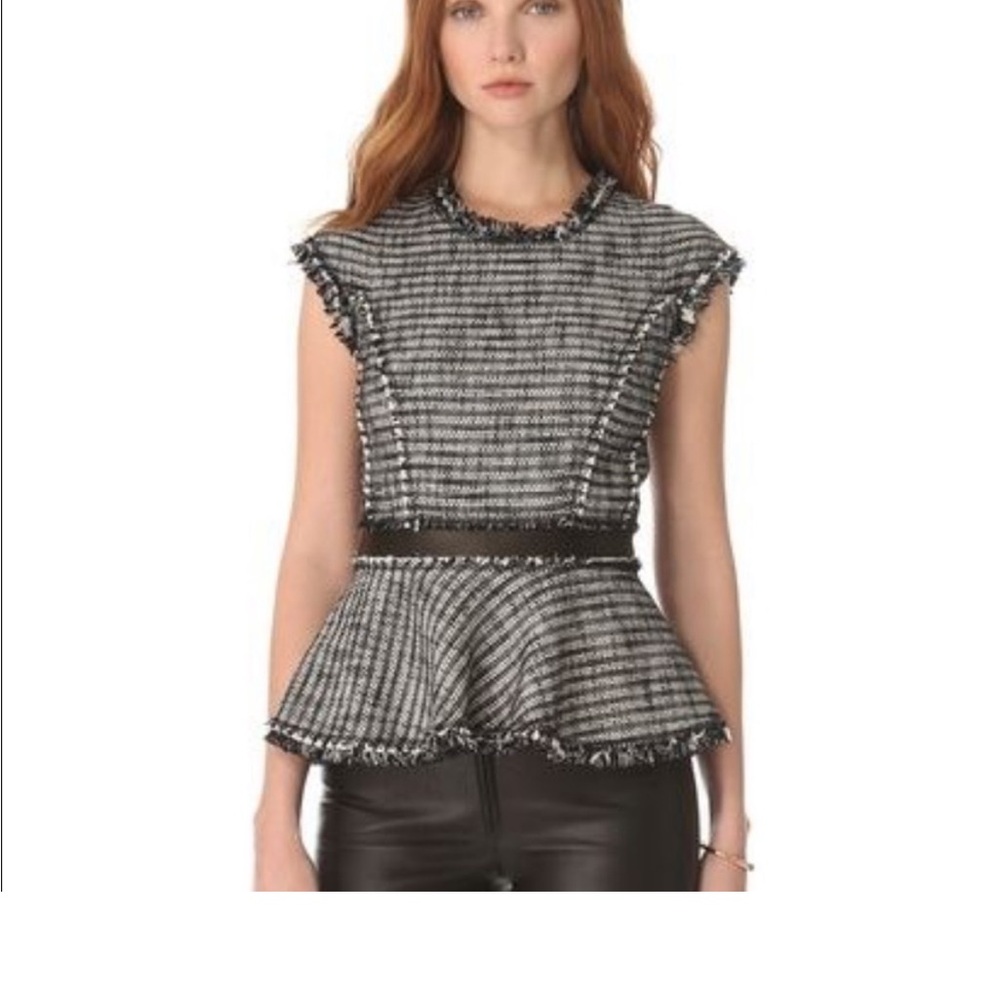 Rebecca Taylor tweed peplum top